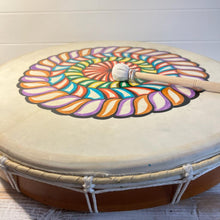 Load image into Gallery viewer, Decorated 50cm Shamanic Celebration Hand Drum with Beater- acoustic-Drumming Reduces Tension, Anxiety, and Stress.