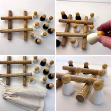 Load image into Gallery viewer, Handcrafted Wooden 3D Tic Tac Toe Game – Classic Family Board Game | Unique Gift for All Ages