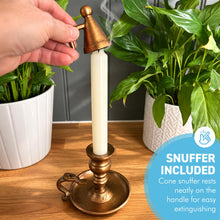 Load image into Gallery viewer, The Wee Willie Winkie Chamberstick – Brass Candle Holder with Snuffer