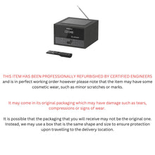 Load image into Gallery viewer, CD Player, DAB+ and FM Bluetooth Radio | CD Players for Home - DAB Radio Mains Powered Hifi System with Inbuilt Speaker, USB, AUX, 3.5mm Jack and Remote Control | Oakcastle DAB400 CD-Player