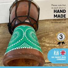 Load image into Gallery viewer, Djembe drum 20cm tall hand painted | 8 Inch Painted Colourful Djembe Drum