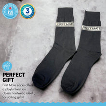 Load image into Gallery viewer, FIRST MATE PAIR OF SOCKS | Sailing Gift | Gifts for boat owners | Nautical socks | Cotton rich | Adult Size UK 6-12 EU 39-46