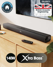 Load image into Gallery viewer, ๐ ๐๐๐ข๐ฅ๐๐ง๐ฌ ๐ก๐๐๐ ๐ด๐ฌ 140W Bluetooth 2.2 Channel TV ๐ฆ๐ข๐จ๐ก๐๐๐๐ฅ ๐ช๐๐ง๐ ๐๐จ๐๐๐ง-๐๐ก ๐ฆ๐จ๐๐ช๐ข๐ข๐๐๐ฅ HDMI ARC AUX Optical 3D Sound