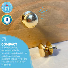 Load image into Gallery viewer, Cherema Brass Knob | Set of 2 door knobs | Brass cupboard knobs | Cabinet hardware | Antique brass cupboard handles | Cupboard door handles | 30mm