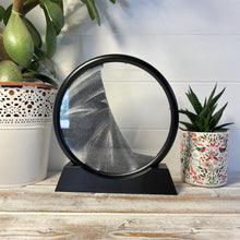 Load image into Gallery viewer, 18cm diameter Moving Sand Art Picture |  Sand Art Liquid Motion |  Quicksand Decor 3D Hourglass |  Deep Sea Sandscape Round Glass Sand Art Flowing Sand Frame Home Office Desktop Decor