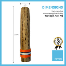 Load image into Gallery viewer, SMALL CHILLEAN CACTUS RAINSTICK | Rainmaker | 25 cm Long | 10 inches Long  | Cactus Rainmaker| Percussion Music | Rain Sound | Tropical Rainforest |Calm Relaxing Sounds |Meditation| Baby Calming | Shaker | Maracas