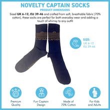 Load image into Gallery viewer, Novelty Captain Socks, Sailing Enthusiast Gift, Ankle Captain Socks