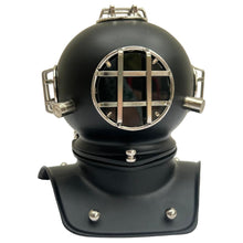 Load image into Gallery viewer, Black & Chrome Plated Scuba Diving Helmet - Perfect Nautical Gift for Enthusiasts