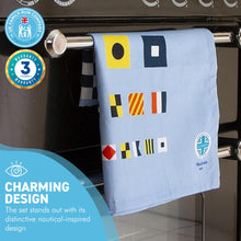 Load image into Gallery viewer, The Sailors Eye Chart Apron and Tea Towel set
