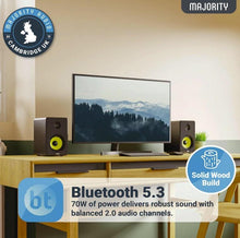 Load image into Gallery viewer, Majority D40X Active Bookshelf, Powered Stereo Studio Speakers | Bluetooth