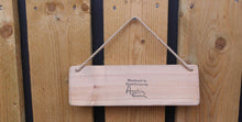 Load image into Gallery viewer, British handmade A Spoilt Cat Lives Here solid wooden hanging sign