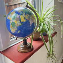 Load image into Gallery viewer, 20cm Globe with Wooden Base & Metal Arc, Rotating Vintage World Globe, Educational Geographic Desktop Accessory