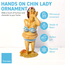 Load image into Gallery viewer, BLOWING A KISS CUTE OLD DEAR resin FIGURINE | Seaside ornament | bathroom ornaments | beach figurine | 15cm (H) | Swimmer | Old Deer | Timeless Treasures