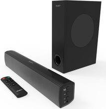 Load image into Gallery viewer, Majority BLUETOOTH SOUNDBAR WITH SUBWOOFER | 100 Watts Sound bar for TV | 2.1 Stereo TV Sound Bar with Optical, RCA, USB, and AUX Playback, Bowfell Plus TV Speaker