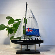 Load image into Gallery viewer, NEW ZEALAND AMERICAS CUP MODEL YACHT | Sailing | Yacht | Boats | Models | Sailing Nautical Gift | Sailing Ornaments | Yacht on Stand | 33cm (H) x 21cm (L) x 4cm (W)