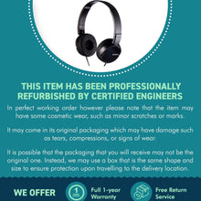 Load image into Gallery viewer, Sony Black MDR-ZX110 Overhead Headphones | Unique inside-folding design | 1.2m long cord | 30 mm dome drivers for balanced sound