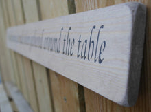 Load image into Gallery viewer, British handmade wooden quote sign The fondest memories are made when gathered
