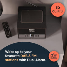 Load image into Gallery viewer, CD Player, DAB+ and FM Bluetooth Radio | CD Players for Home - DAB Radio Mains Powered Hifi System with Inbuilt Speaker, USB, AUX, 3.5mm Jack and Remote Control | Oakcastle DAB400 CD-Player