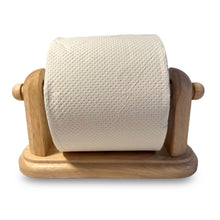 Load image into Gallery viewer, WOODEN TOILET ROLL HOLDER | Made from 100% Hevea wood | Wooden bathroom accessories | Toilet roll holder for bathroom | 20cm (L) x 7cm (W) x 11cm (D)
