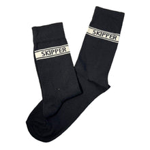 Load image into Gallery viewer, SKIPPER PAIR OF SOCKS | Sailing Gift | Gifts for boat owners | Nautical socks | Cotton rich | Adult Size UK 6-12 EU 39-46