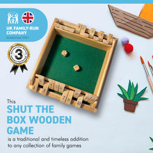 Load image into Gallery viewer, SHUT THE BOX GAME | Number Games | Wooden Games | Table Top Games | Games for 2 Players | Traditional Games | Educational Games | Learning through Play