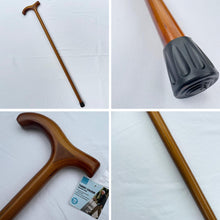 Load image into Gallery viewer, Varnished Tawny Wood Classic Derby Walking Stick