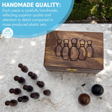 Load image into Gallery viewer, Deluxe Wooden Bowling Set with Solid Wood Storage Box | Ideal Gift for All Ages and Occasions