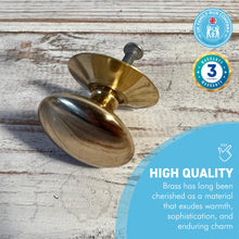 Load image into Gallery viewer, Cherema Brass Knob | Single door knob | Brass cupboard knobs | Cabinet hardware | Antique brass cupboard handles | Cupboard door handles | 30mm