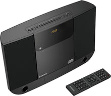 Load image into Gallery viewer, Wall Mountable CD Player with Bluetooth | Compact 40W Hi-Fi Stereo System | FM Radio, 20 Presets, & Custom EQ Settings | AUX input, 3.5mm Jack | MP3 Playback | Remote Control | OAKCASTLE HIFI100