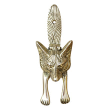 Load image into Gallery viewer, Solid Brass Fox Door Knocker, Unique Fox Design, Handcrafted Animal Detailing, Smart Door Hardware