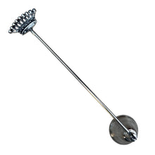 Load image into Gallery viewer, Crown Nickel Plated Candle Extinguisher with long handle, safely snuffs out candles