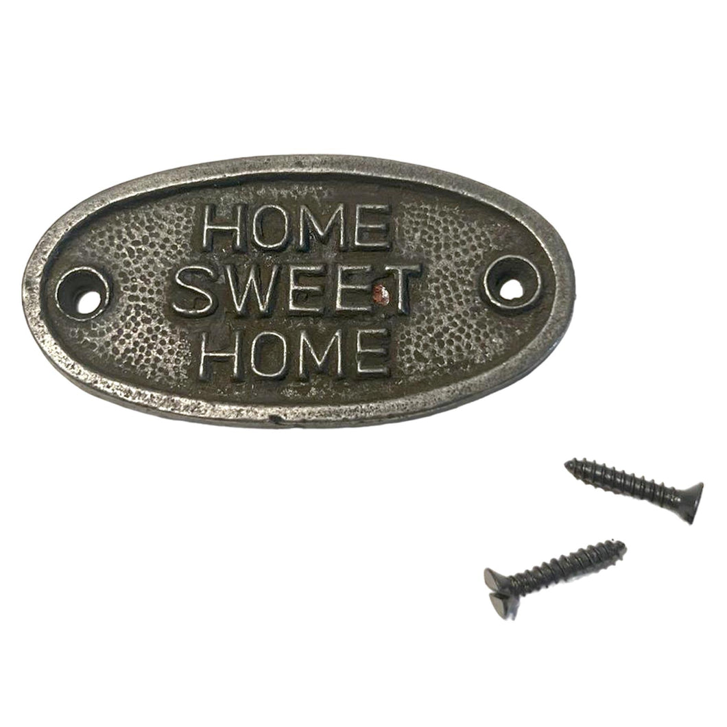 Cast Iron Antique Style HOME SWEET HOME PLAQUE SIGN | New Home | Home sweet home signs | Home signs quote | 7cm x 3cm