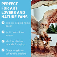 Load image into Gallery viewer, 𝗙𝗟𝗬𝗜𝗡𝗚 𝗢𝗪𝗟 𝗢𝗥𝗡𝗔𝗠𝗘𝗡𝗧 | Forest Animal Decor | Owl Gifts for Owl Lovers, Women, Men, Kids | Nature Wildlife Figurine | Birthday Gift | Woodland Decor