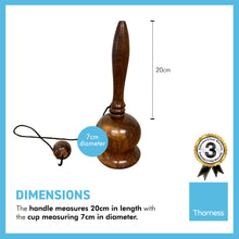 Load image into Gallery viewer, Traditional WOODEN CUP AND BALL GAME | Cup and ball games | ball in a cup game | Old fashioned toys | ball catch game | hand-eye coordination, fine motor skills, and spatial awareness.
