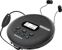 Load image into Gallery viewer, Bluetooth Portable CD Player with Speakers | Rechargeable Battery & 12 Hours of Playtime | Stereo Speakers & In-line Remote Headphones Included | AUX, Custom EQ Settings, Anti-Skip | Oakcastle CD125