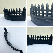 Load image into Gallery viewer, 18-Inch Castle Fire Front Fret in Matte Black - Decorative Fireplace Accessory