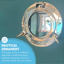 Load image into Gallery viewer, Nautical Brass Porthole Mirror - Wall Hanging Home Decor