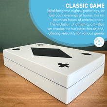 Load image into Gallery viewer, Elegant Handcrafted Luxury Resin Double Deck Playing Card Box with Dice Set