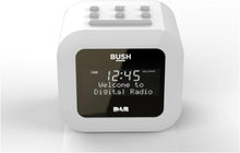 Load image into Gallery viewer, Bush White USB DAB Clock Radio | Dual Alarms | 20 preset stations | Auto time update. Autotune | USB port for external connectivity.