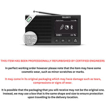 Load image into Gallery viewer, PORTABLE BLUETOOTH DAB/DAB+ RADIO | Rechargeable Battery Pocket Radio with 11 Hours Playback | FM Radio, Dual Alarm, 20 Presets, and Full Colour LED Display | USB, Headphone Jack | Majority Eddington