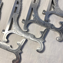 Load image into Gallery viewer, Set of 4 of Large 10 inch Metal Easel Antique Nickel Finish | Plate holder | Display stand | Metal Frame Holders for Photo Pictures Decorative Plate Dish | 25cm (H) x 15cm  (Deep) | Picture Easel |Wedding tables