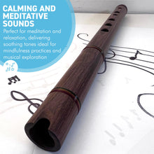 Load image into Gallery viewer, Handcrafted Wooden Andean Quena Flute, Jacaranda Wood with Decorative Protective Carry Bag