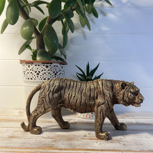 Load image into Gallery viewer, Handcrafted Bronze-Effect Tiger Statue - Elegant and Decorative Ornament for Home or Office Decor
