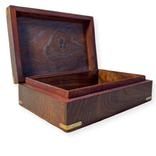 Load image into Gallery viewer, Wooden Jewellery Trinket Box Keepsake Storage Organiser | Multipurpose Use As Jewellery Storage | Watch Box | 23cm x 15cm