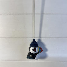 Load image into Gallery viewer, Ceramic Cute Puffin hanging ornament | Light Pull | Nautical Theme ceramic Cord Pull Light Pulls