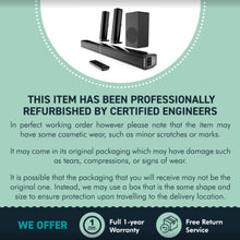 Load image into Gallery viewer, Refurbished Oakcastle 𝗦𝗕𝟴𝟬 𝗫𝗧𝗥𝗔 𝟮𝟬𝟬𝗪 𝟮.𝟭 𝗖𝗛𝗔𝗡𝗡𝗘𝗟 𝗦𝗢𝗨𝗡𝗗 𝗕𝗔𝗥 FOR TV with External Subwoofer | Bluetooth 5.3 Soundbar with HDMI ARC, Optical, AUX & USB Playback | Home Cinema TV Speakers with Remote & Wall Mount