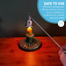 Load image into Gallery viewer, Stag Candle Extinguisher with long handle, avoids wax spill, Aluminium Candle Snuffer