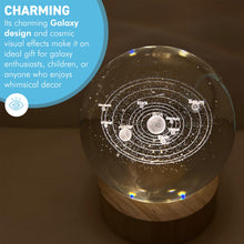 Load image into Gallery viewer, 3D Crystal Ball Night Light USB Lamp with Ludosphere Galaxy Design, Elegant, Modern Illumination for Any Room
