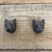 Load image into Gallery viewer, Two Cast Iron Bulldog Design Antique Style Retro Drawer Knobs
