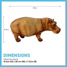 Load image into Gallery viewer, HIPPOPOTOMOUS IN WOOD EFFECT RESIN |Ornaments for The Home | Home Accessories | Hippo Lover Gift Birthday Friendship Gifts | Wildlife Animal Lover Gift| Hippo Statue